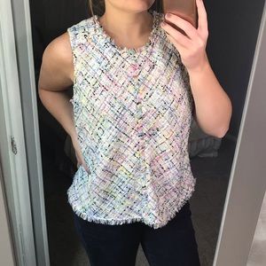 Fringe Knit Sleeveless Top Size M